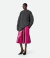 Bottega Veneta Oversize Cable Knit Wool Sweater In Black