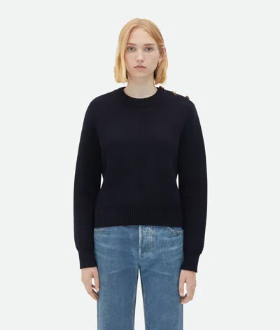 Bottega Veneta Wool Jumper In Blue
