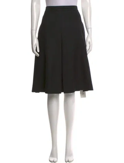 Pre-owned Bottega Veneta Wool Knee-length Skirt In Black