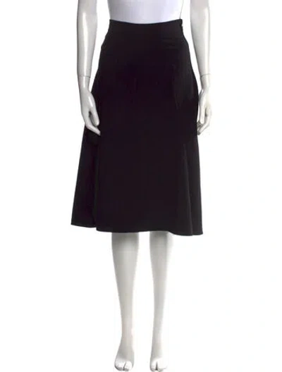 Pre-owned Bottega Veneta Wool Knee-length Skirt In Black