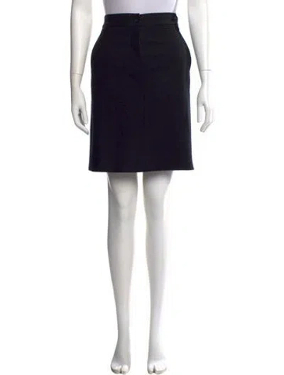 Pre-owned Bottega Veneta Wool Knee-length Skirt In Blue