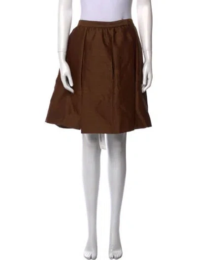 Pre-owned Bottega Veneta Wool Knee-length Skirt In Brown