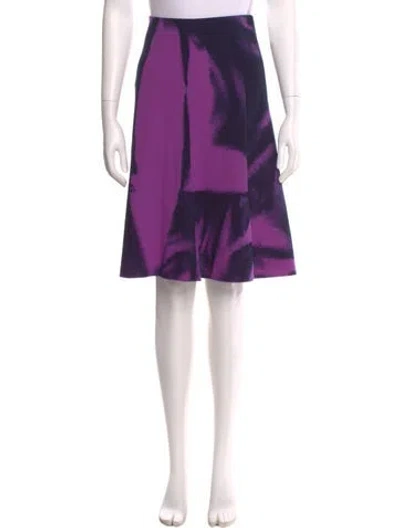 Pre-owned Bottega Veneta Wool Knee-length Skirt In Purple