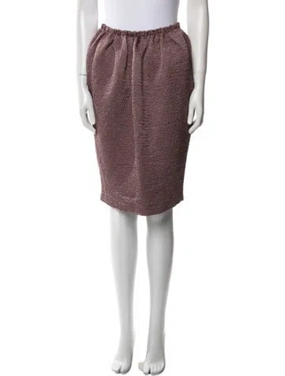 Pre-owned Bottega Veneta Wool Knee-length Skirt In Red