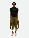 Bottega Veneta Viscose Double Layer Skirt In Black
