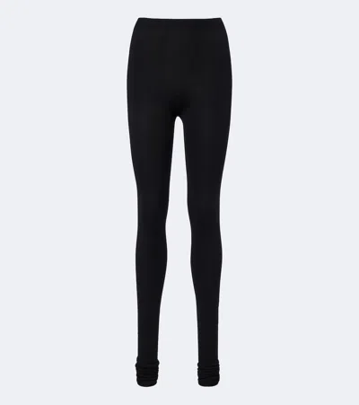 Bottega Veneta Wool Leggings In Black