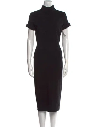 Pre-owned Bottega Veneta Wool Long Dress In Black