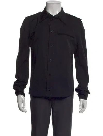 Pre-owned Bottega Veneta Wool Long Sleeve Shirt W/ Tags In Black