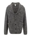 Bottega Veneta Wool Long-sleeved Cardigan In Gray