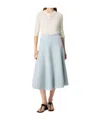 Bottega Veneta Wool Boucle Skirt In White