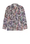Bottega Veneta Cotton Wool Memory Print Shirt In Chalk & Multicolor