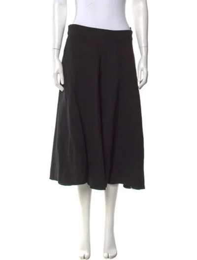 Pre-owned Bottega Veneta Wool Midi Length Skirt In Black