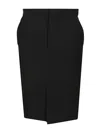 Bottega Veneta Women Wool Midi Skirt In Black