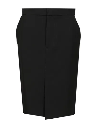 Bottega Veneta Wool Midi Skirt Skirts Black