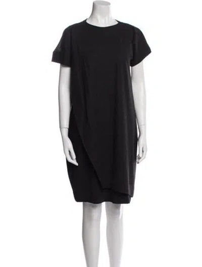 Pre-owned Bottega Veneta Wool Mini Dress In Black