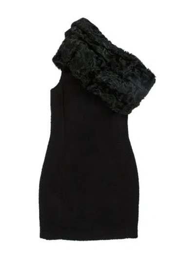 Pre-owned Bottega Veneta Wool Mini Dress In Black