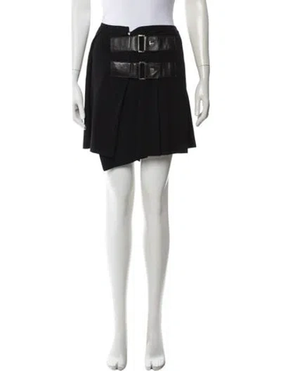 Pre-owned Bottega Veneta Wool Mini Skirt In Black