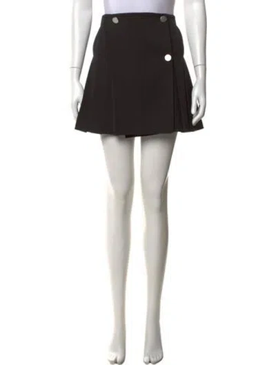 Pre-owned Bottega Veneta Wool Mini Skirt In Black