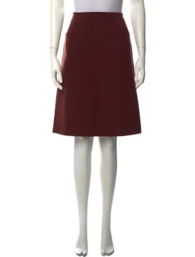 Pre-owned Bottega Veneta Wool Mini Skirt In Burgundy