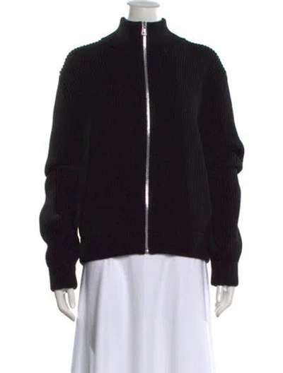 Pre-owned Bottega Veneta Wool Mock Neck Sweater In Black