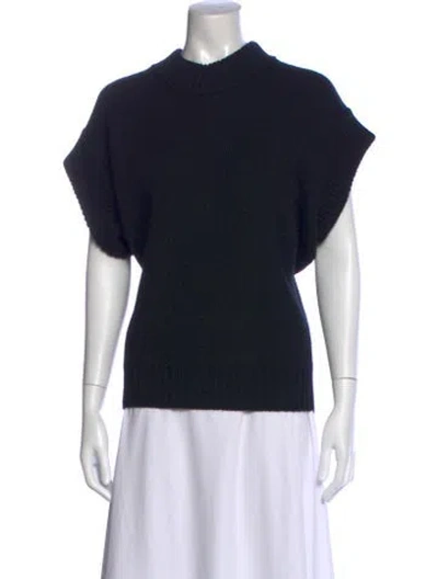 Pre-owned Bottega Veneta Wool Mock Neck Sweater In Black