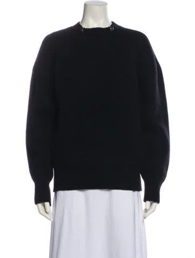 Pre-owned Bottega Veneta Wool Mock Neck Sweater In Blue