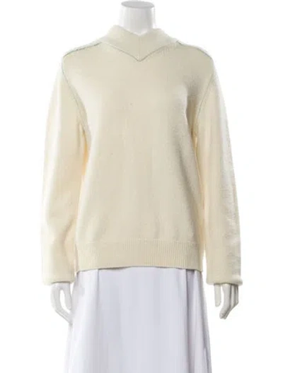Pre-owned Bottega Veneta Wool Mock Neck Sweater In Neutral