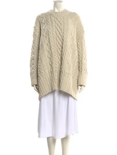 Pre-owned Bottega Veneta Wool Mock Neck Sweater In Neutral