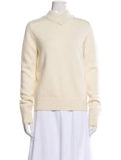 Pre-owned Bottega Veneta Wool Mock Neck Sweater In Neutral