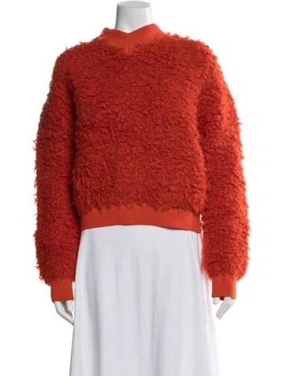 Pre-owned Bottega Veneta Wool Mock Neck Sweater In Red
