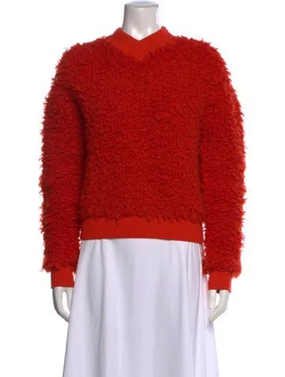 Pre-owned Bottega Veneta Wool Mock Neck Sweater In Red