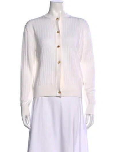 Pre-owned Bottega Veneta Wool Open Front Sweater In Neutrals