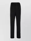 Bottega Veneta Pleated Wide-leg Trousers In Black
