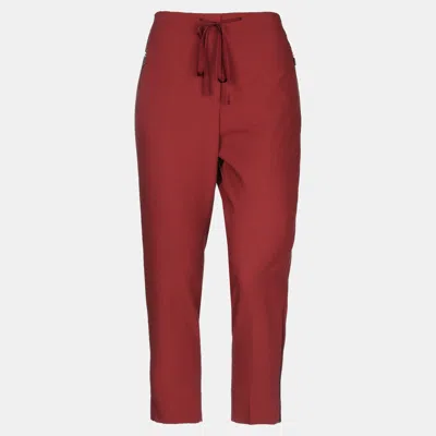 Pre-owned Bottega Veneta Wool Pants 40 In Red