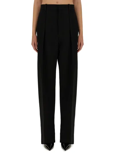 Bottega Veneta Wool Pants In Black