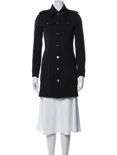 Pre-owned Bottega Veneta Wool Peacoat In Black