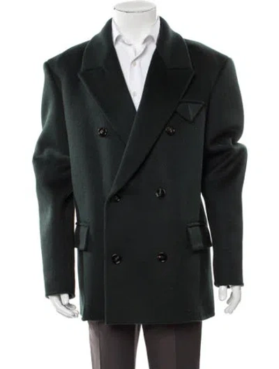 Pre-owned Bottega Veneta Wool Peacoat In Green