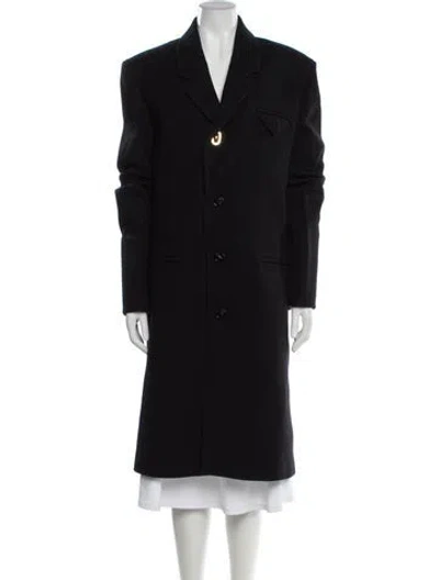 Pre-owned Bottega Veneta Wool Peacoat W/ Tags In Blue