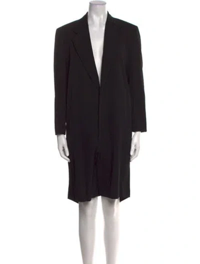 Pre-owned Bottega Veneta Wool Plunge Neckline Romper In Black