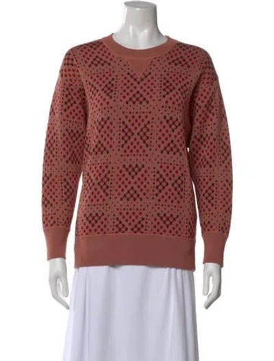 Pre-owned Bottega Veneta Wool Polka Dot Print Sweater In Pink