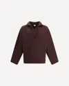 Bottega Veneta Chunky Compact Wool Blend V-neck Sweater In Brown