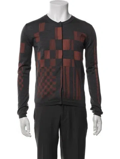 Pre-owned Bottega Veneta Wool Printed Cardigan In Multi