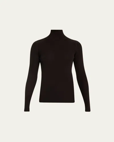 Bottega Veneta Wool Rib Underpinning Sweater In Black