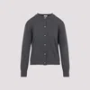 Bottega Veneta Ribbed Knit Sweater With Button-down Front In Gray