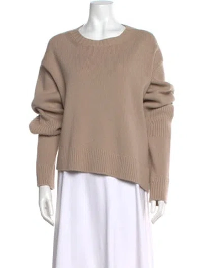 Pre-owned Bottega Veneta Wool Scoop Neck Sweater In Neutral