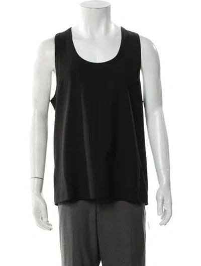 Pre-owned Bottega Veneta Wool Scoop Neck T-shirt In Black