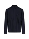 Bottega Veneta Thin Wool Shirt In Blue