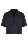 Bottega Veneta Thin Wool Shirt In Blue