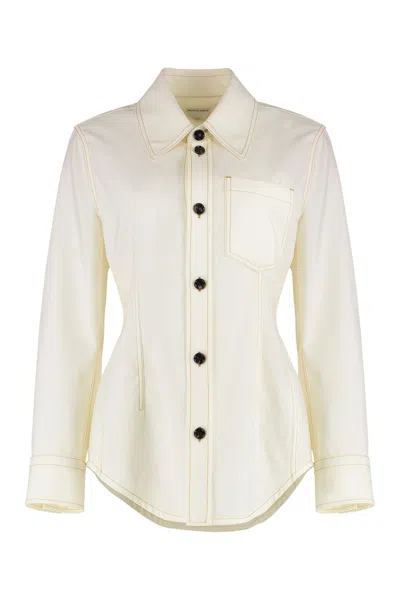Bottega Veneta Wool Shirt In Neutral