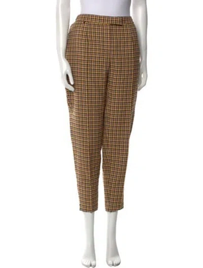 Pre-owned Bottega Veneta Wool Skinny Leg Pants In Brown